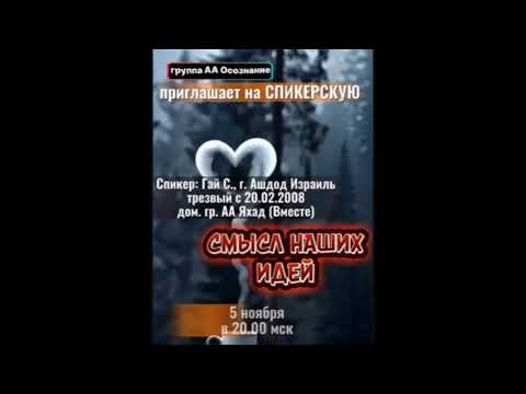 Видео: Гай С. (Израиль). Тема: "Смысл наших идей". Группа АА "Осознание" 05.11.2025