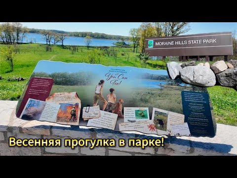 Видео: Moraine Hills State Park, Illinois. Весенняя прогулка!