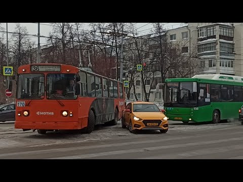 Видео: транспорт Екатеринбурга 26 января 2024