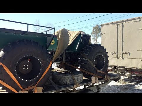 Видео: Немного описания и весенний выезд вездехода.
