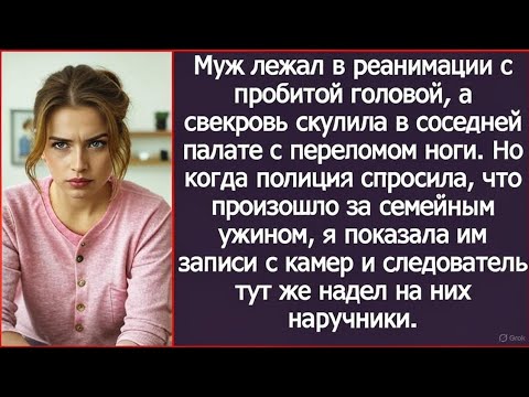 Видео: "Ваш муж в реанимации, а свекровь с переломом ноги. Что произошло за ужином?» — спросил следователь.