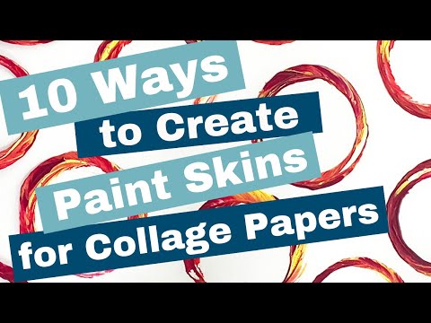 Видео: 10 способов создания акриловых красок в качестве бумаги для коллажа