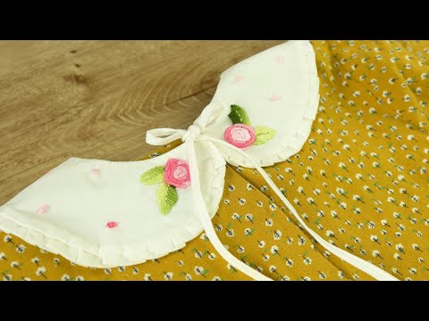 Видео: Шью детское платье с милыми воротничками
