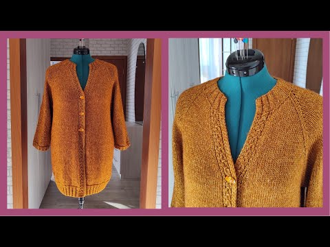 Видео: «Золотой» кардиган /Как вязала