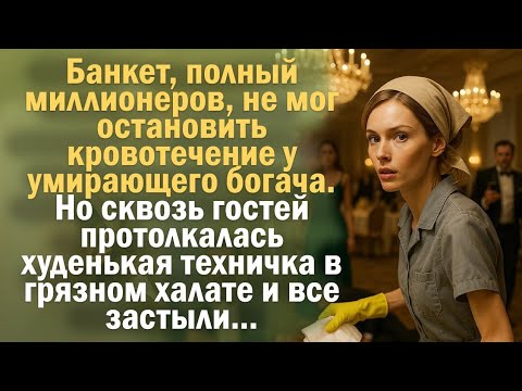 Видео: Банкет, полный миллионеров, не мог остановить кровотечение у умирающего богача. Но сквозь гостей...