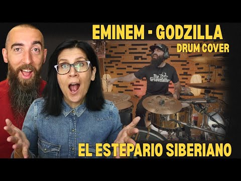 Видео: El Estepario Siberiano - EMINEM | GODZILLA - DRUM COVER (РЕАКЦИЯ) с моей женой