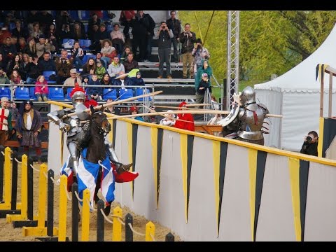 Видео: Рыцарский Турнир Святого Георгия, Конные Бои на копьях, Коломенское 2015