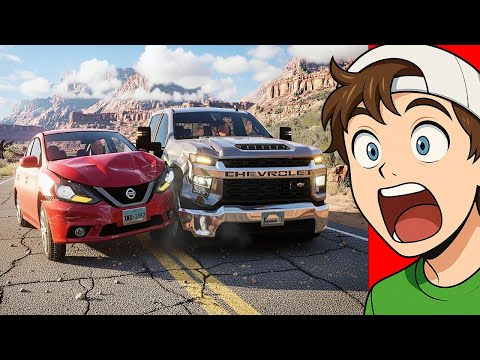 Видео: Реалистичные АВАРИИ и ОБГОНЫ в BeamNG Drive! (Реакция)