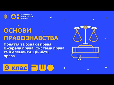 Видео: 9 клас. Основи правознавства. Поняття та ознаки права. Джерела права. Система права та її елементи