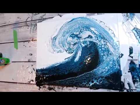 Видео: (54) ЛУЧШАЯ акриловая заливка OCEAN WAVE!!!