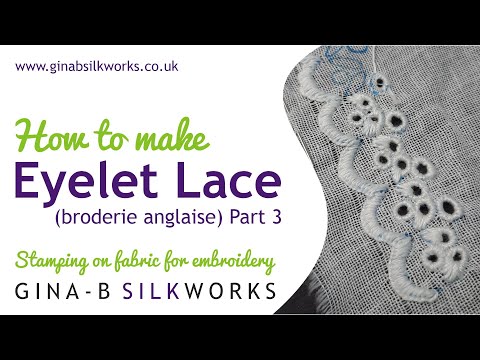 Видео: Как сделать ажурное кружево – английское шитье / тиснение на ткани для вышивки, часть 3 – Вышивка