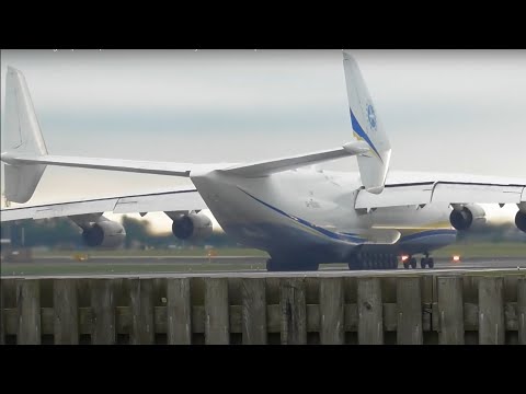 Видео: Ан-225 МРИЯ и улетевший забор в Брайз Нортоне.