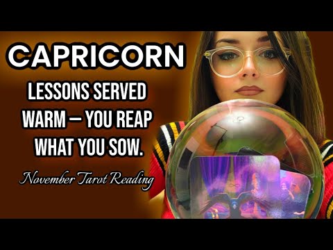 Видео: КОЗЕРОГ ♑️ Уроки поданы с теплотой — что посеешь, то и пожнешь 🌾🍯 | Гадание на Таро на ноябрь
