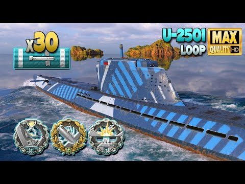 Видео: Подводная лодка U-2501: отличные характеристики в тылу врага - World of Warships