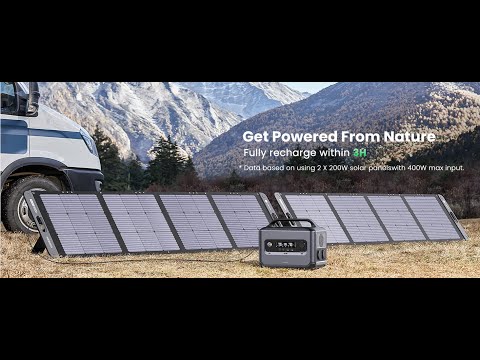 Видео: Распаковка и подключение зарядной станции UGREEN GS1200 (модель 15054) и солнечных панелей Choetech