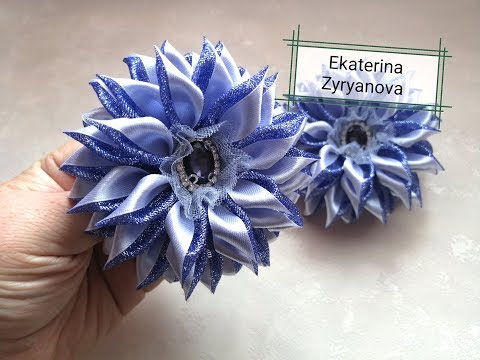 Видео: Игольчатые снежинки канзаши/Ekaterina Zyryanova