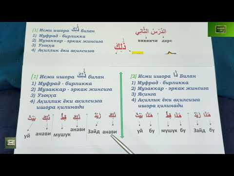 Видео: Дурус 1-китоб. 2- дарс. Durus 1-kitob. 2-dars.