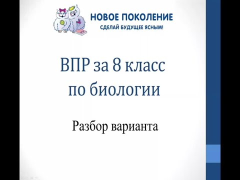 Видео: Биология. Разбор варианта ВПР по биологии 8 класс