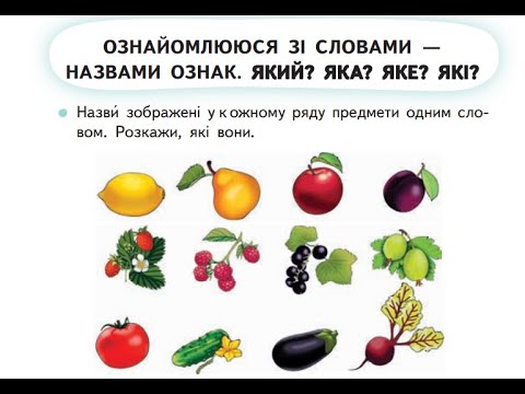 Видео: 6 Урок "Ознайомлення зі словами – назвами ознак. Який? Яка? Яке? Які?"