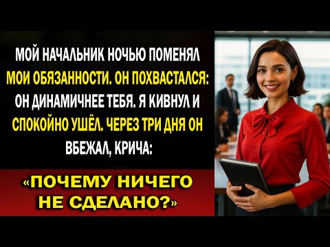 Видео: Мой начальник за одну ночь поменял мне должность, а я поменял всю его карьеру… Это история мести