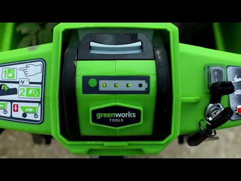 Видео: Тестируем самоходную электрическую садовую тележку Greenworks G40GC и аккумуляторную мойку GDC40