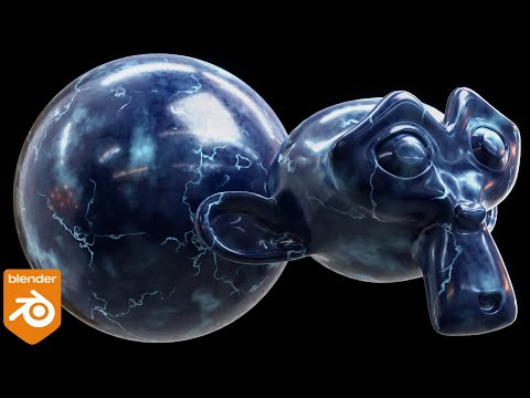 Видео: Процедурный материал синего мрамора (урок по Blender)