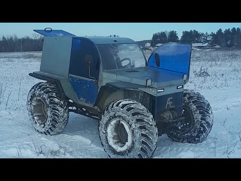 Видео: Вездеход АЕ 4х4 с двигателем от оки.