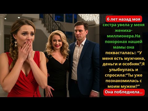 Видео: Сестра увела моего жениха-миллионера — 6 лет спустя на похоронах мамы она застыла, увидев моего мужа