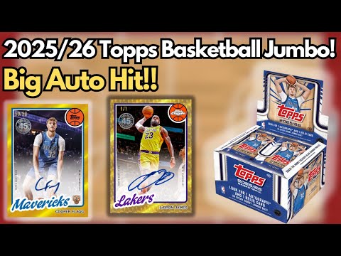 Видео: ХИТ КУПЕРА ФЛЭГГА! ГРАНДИОЗНЫЙ АВТОХИТ! Игрушка Topps Basketball Jumbo Hobby Box 2025-26!