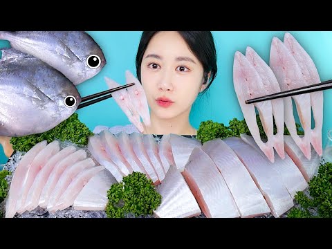 Видео: МУКБАНГ Сырая Рыба🐟 Сашими Серебряный Помфрет | Real Sound MUKBANG | АСМР | EATING SHOW
