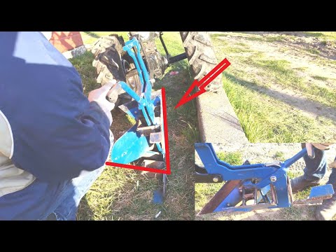Видео: Результат переделки оборотного плуга для мотоблока (типа конского)