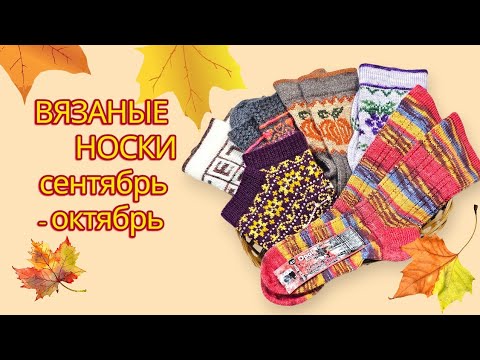 Видео: ВЯЗАНЫЕ НОСКИ готовые работы за сентябрь-октябрь #knitting #socks #jacquard #jogless #fairisle 