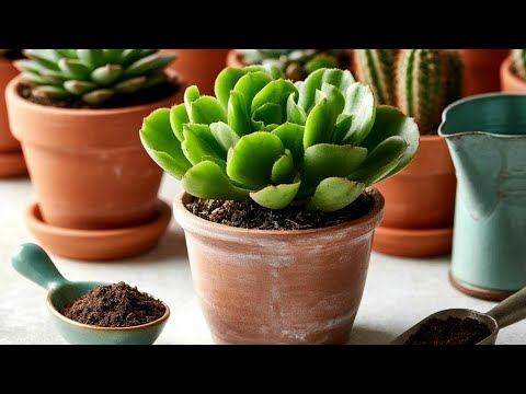 Видео: Пересадка крассул. Полив суккулентных малышей.