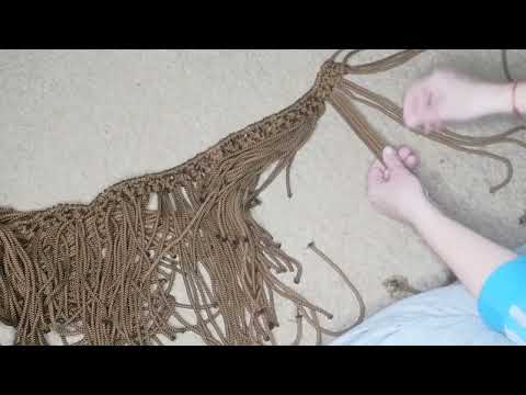 Видео: Макраме! Плету квадратными узлами! Переделываю корзину у камина! 