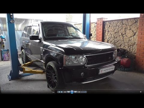 Видео: Замена патрубков отопителя снятие генератора на ревизию на Range Rover 4,2 Ленд Ровер 2006  1часть