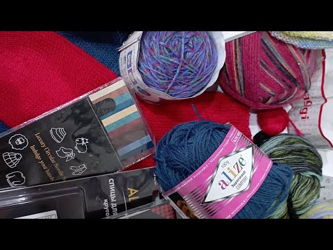 Видео: Готовые работы, процессы, новинки. Новая пряжа и спицы. Поделюсь 