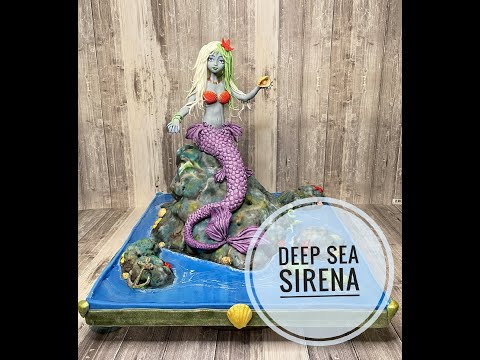 Видео: Part 1 - Deep Sea Sirena for Virtual Cake International 2021 | Глубоководная Сирена