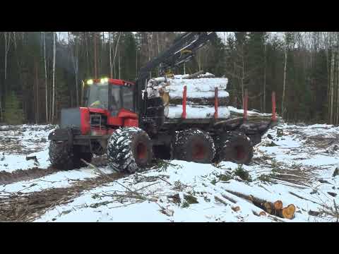 Видео: T-150 перестроен для лесохозяйственных работ.