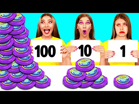 Видео: 100 Слоев Еды Челлендж | Смешные Cитуации от GoFun Challenge