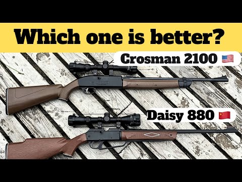 Видео: Crosman 2100 против Daisy 880 — тест и обзор стрельбы