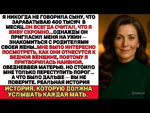 Видео: Я сыграла роль бедной и наивной матери, когда пришла знакомиться с семьёй невестки но выяснилось что
