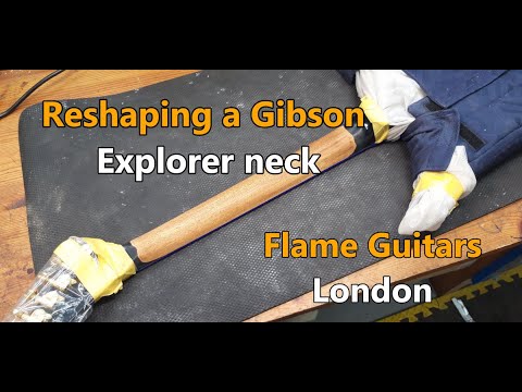 Видео: Изменение формы грифа Gibson Explorer