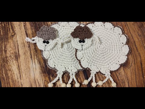 Видео: ПОДСТАВКА ПОД ГОРЯЧЕЕ "ОВЕЧКА" крючком /STAND FOR HOT "LAMB" crochet