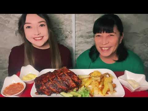 Видео: МУКБАНГ свиные рёбрышки | MUKBANG port rids 😋