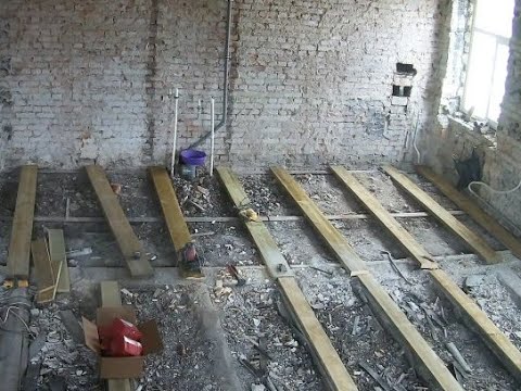 Видео: Стяжка по лагам. Сталинка 62 кв.м. Март 2021