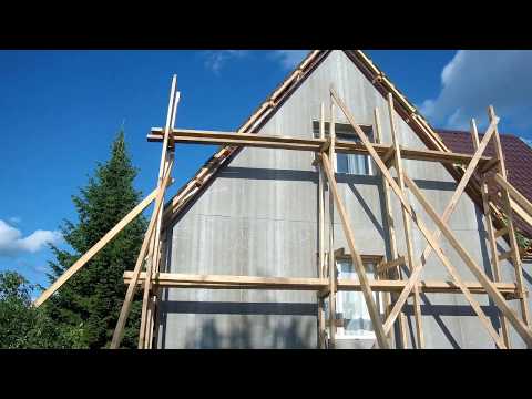 Видео: Реконструкция дома, обшивка ЦСП, испытание камеры Hawkeye Firefly 8SE 90 гр.