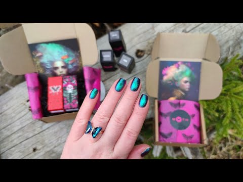 Видео: Moth Созвездия 🦋✨ Три магнитных лака для ногтей | Mystery и ароматизированная сушка