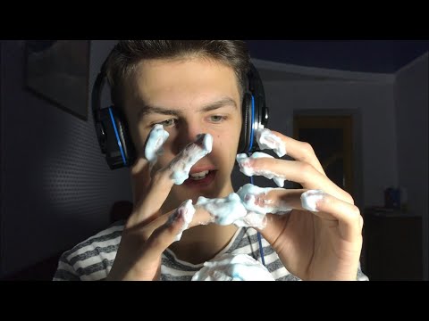 Видео: ПЕНА ДЛЯ БРИТЬЯ НА МИКРОФОН АСМР/SHAVING FOAM ON MIC ASMR + crinkles