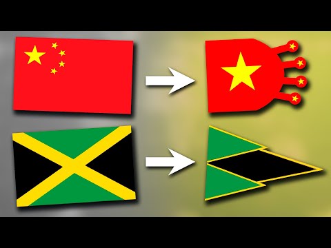 Видео: Флаги с новыми формами | Анимация флагов