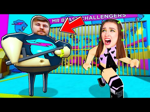 Видео: СБЕГИ от БАРРИ, но он МИСТЕР БИСТ ! 🤣 Роблокс Побег